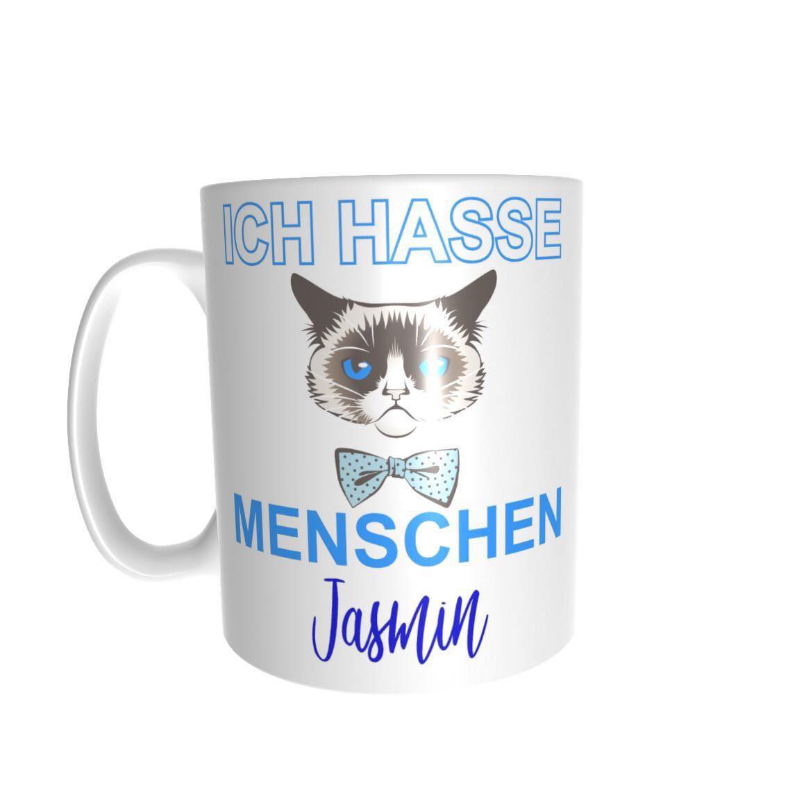 Personalisierte Tasse – Ich hasse Menschen!