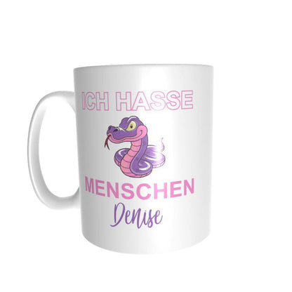 Personalisierte Tasse – Ich hasse Menschen!