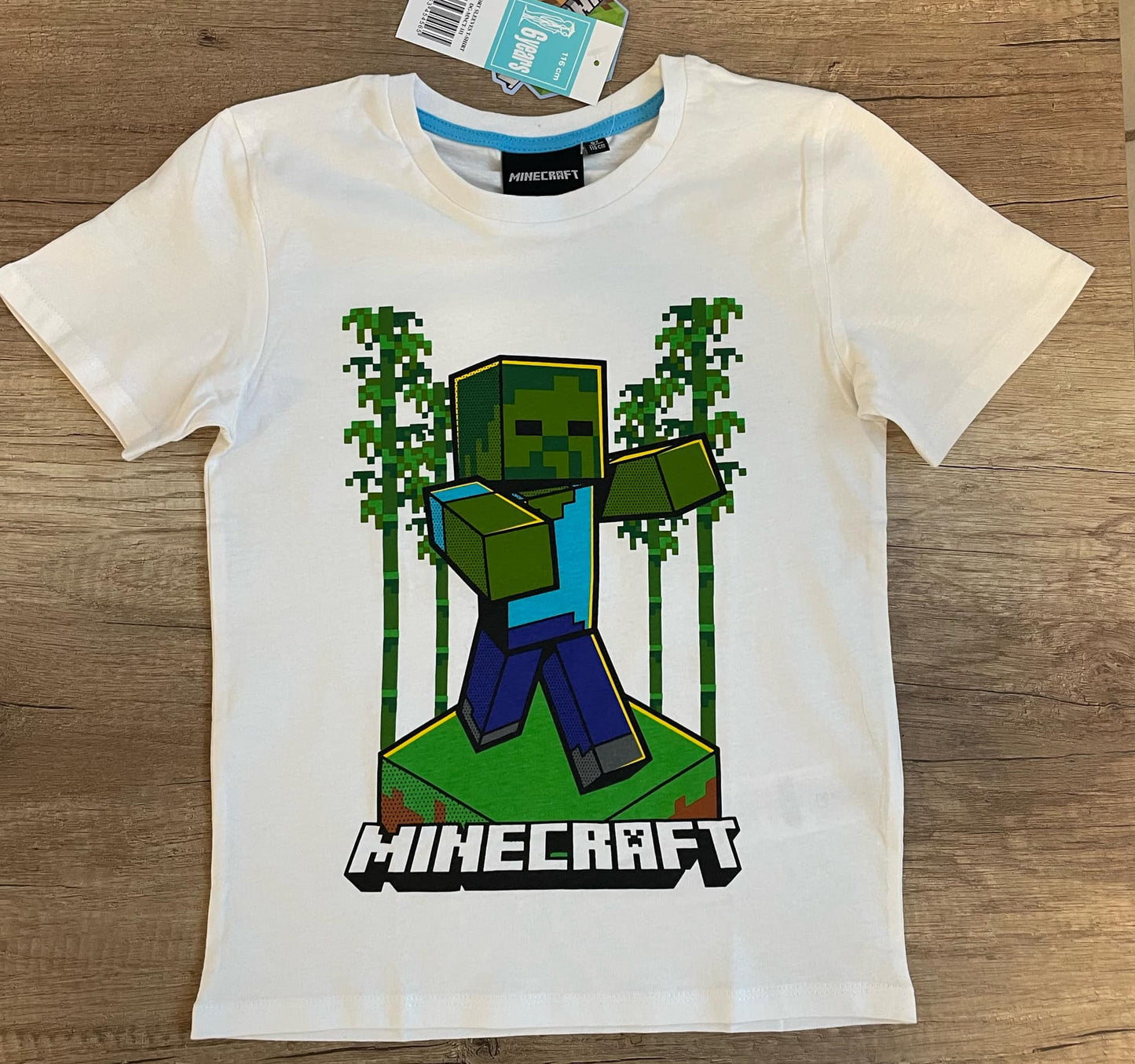 Minecraft Shirt in weiß